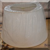 D12. Large lampshade. 19”h - $8 
